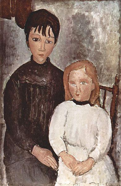 Zwei Madchen, Amedeo Modigliani